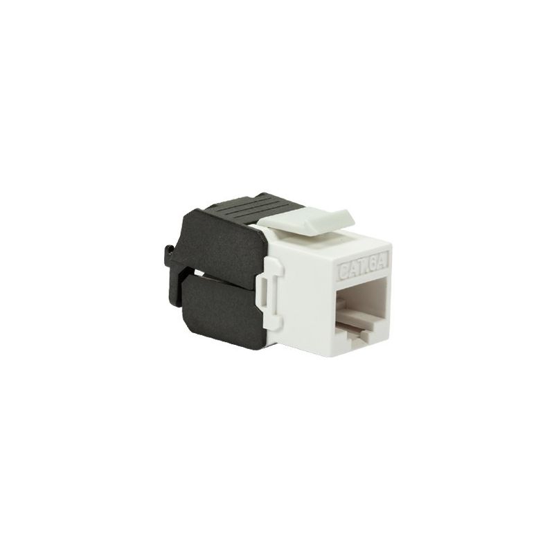 CAT6a UTP Keystone Connector - Toolless - Zwart/Wit