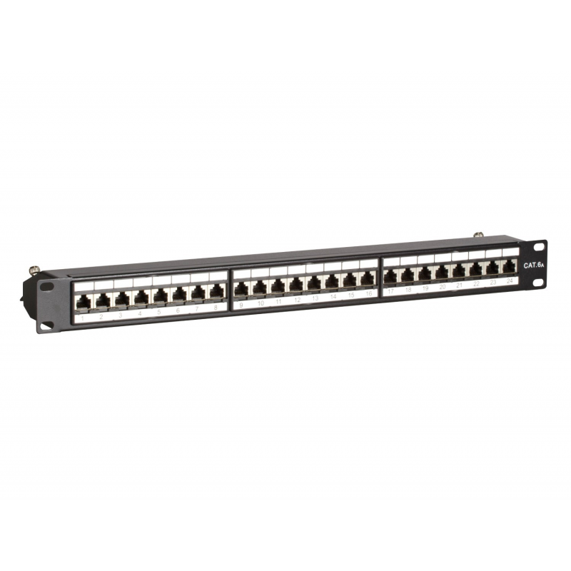 Patchpaneel Cat6a STP 24 ports