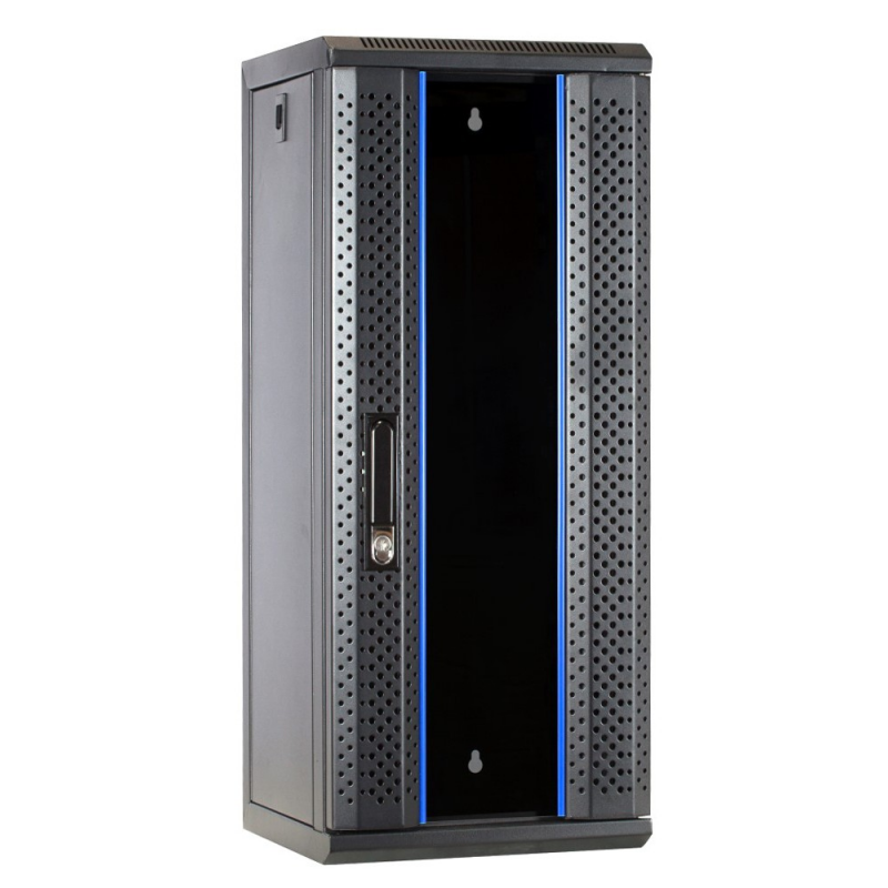 10 inch 15U Patchkast met glazen deur 370x450x752mm (BxDxH)