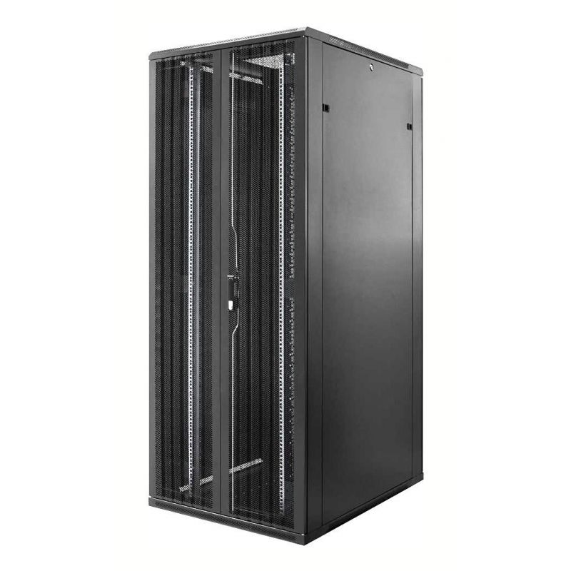 47U serverkast met dubbele geperforeerde voor- en achterdeur 800x1000x2200mm (BxDxH)