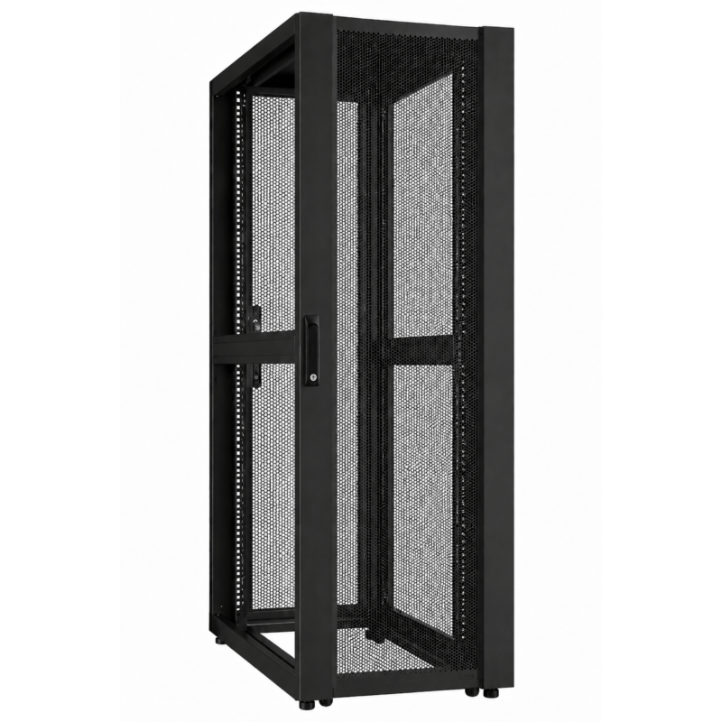 42U Datacenter patchkast met geperforeerde deur 600x1000x2000mm (BxDxH)