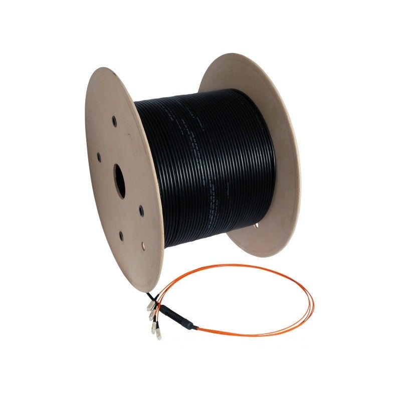 OM2 glasvezel kabel op maat 12 vezels incl. connectoren